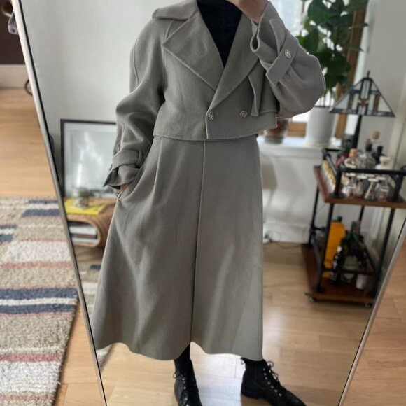 Grey wool coat dress set - Picture 2 of 8